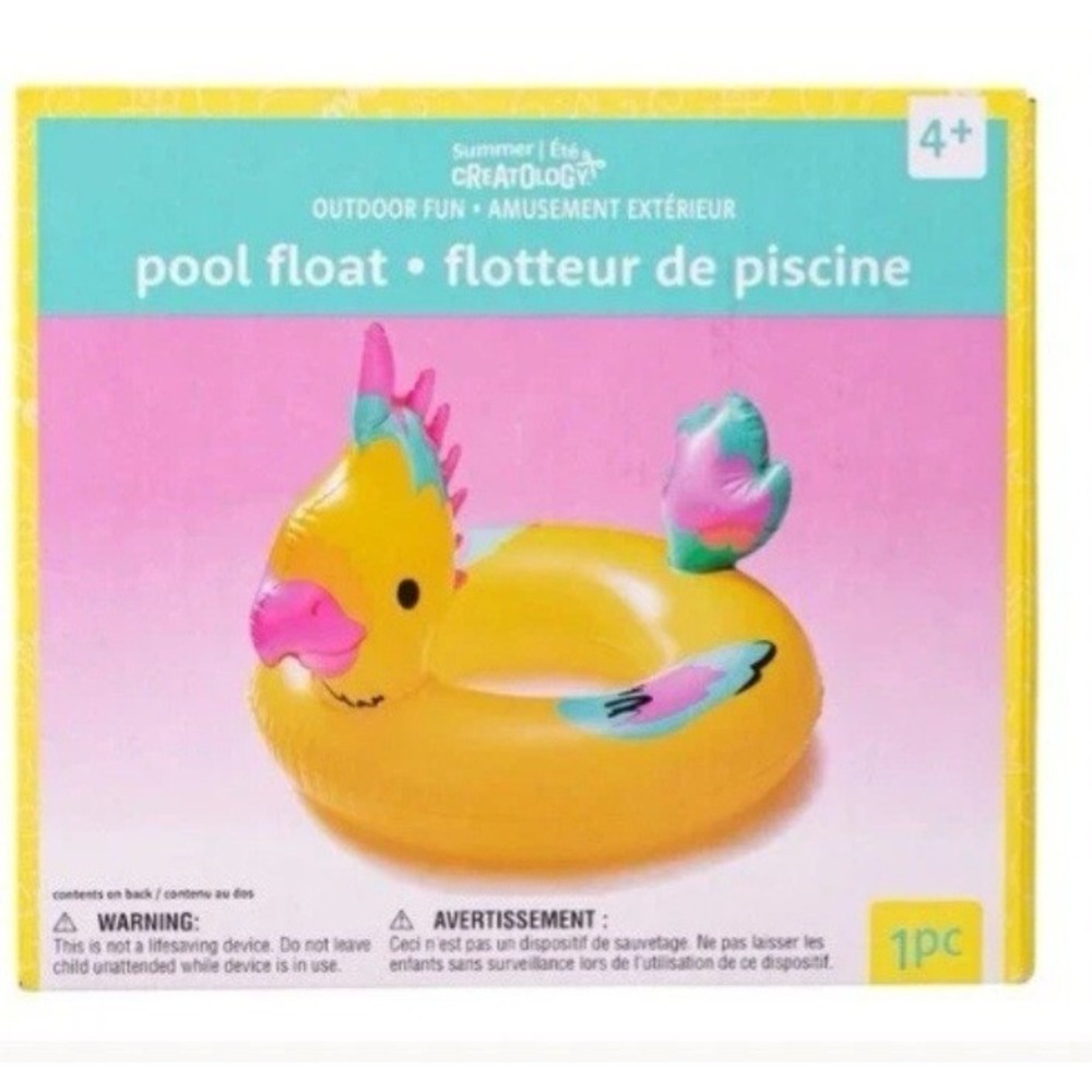 Creatology‎ Cockatoo Pool Float Inflatable Swim Tube 38" x 38" NEW